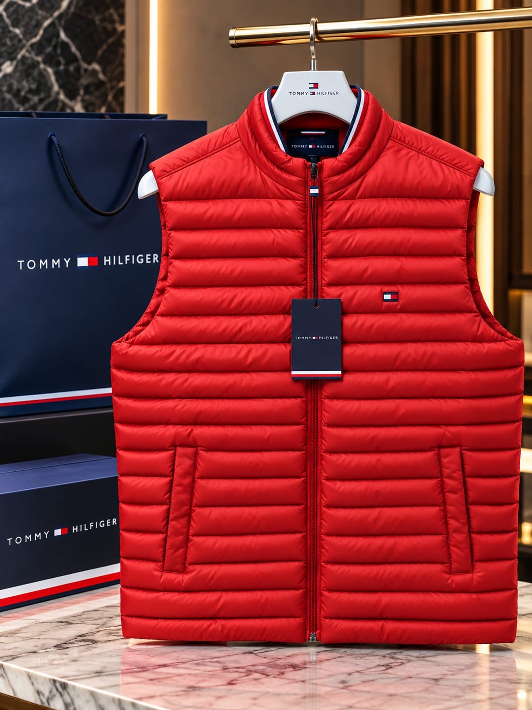 Lightweight Quilted Stand-Collar Puffer Vest