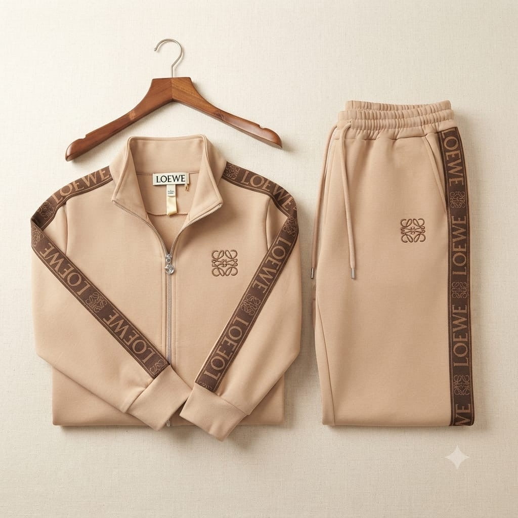 Premium Women’s Logo Tape Zip-Up Co-Ord Set