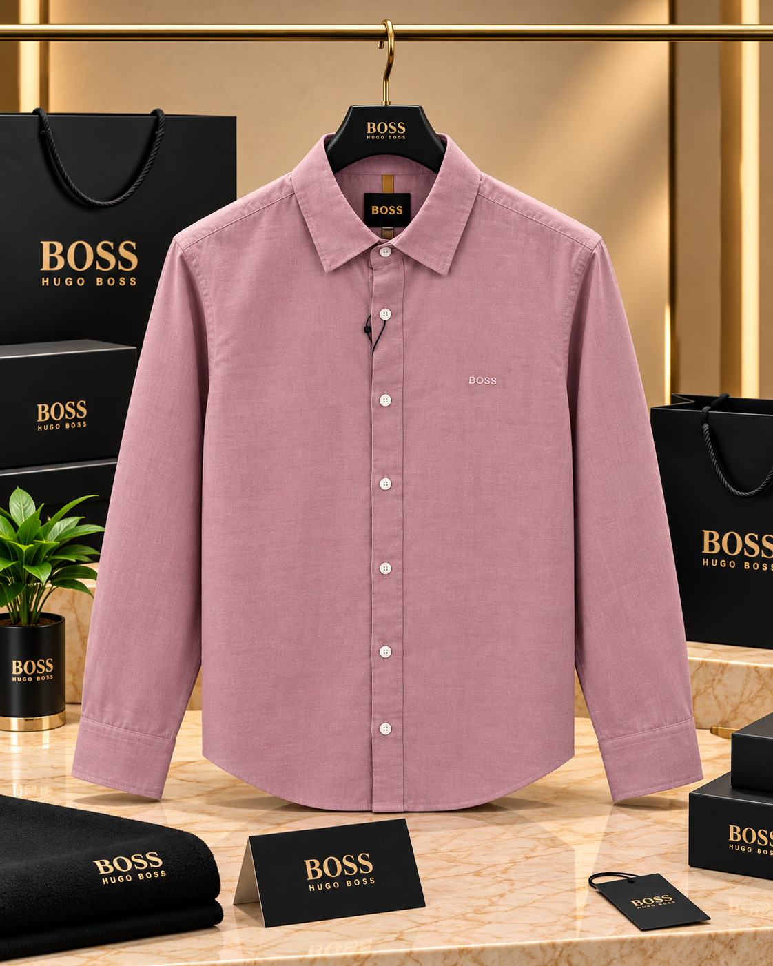 Long-Sleeve Linen Button-Down Shirt
