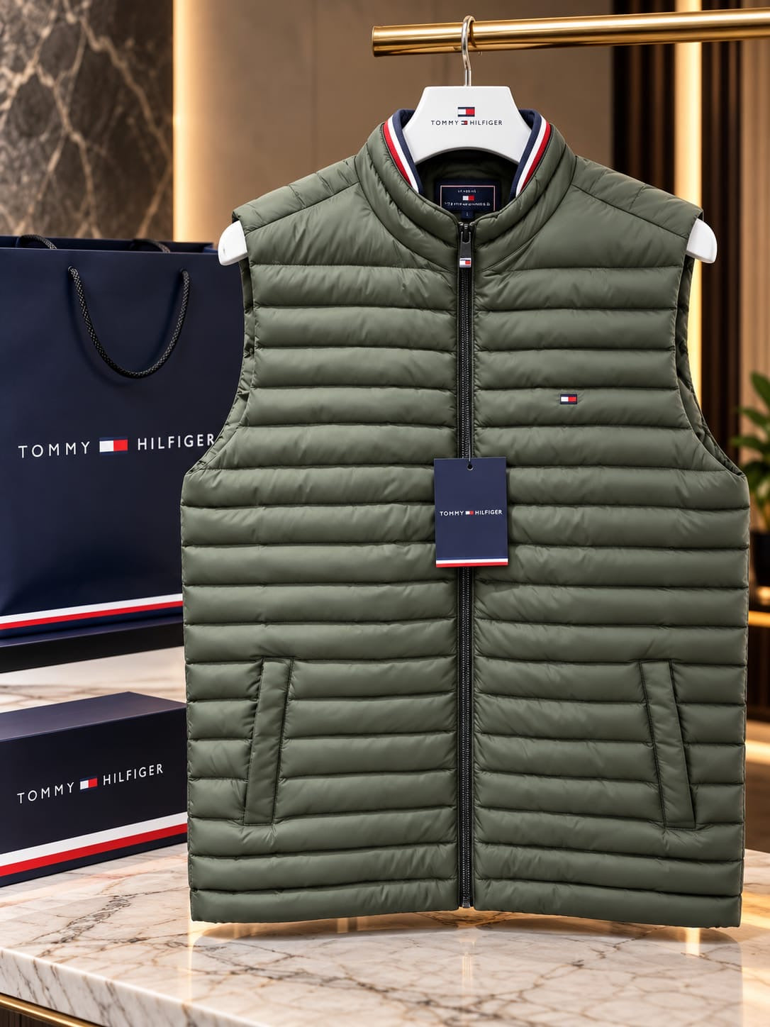 Lightweight Quilted Stand-Collar Puffer Vest