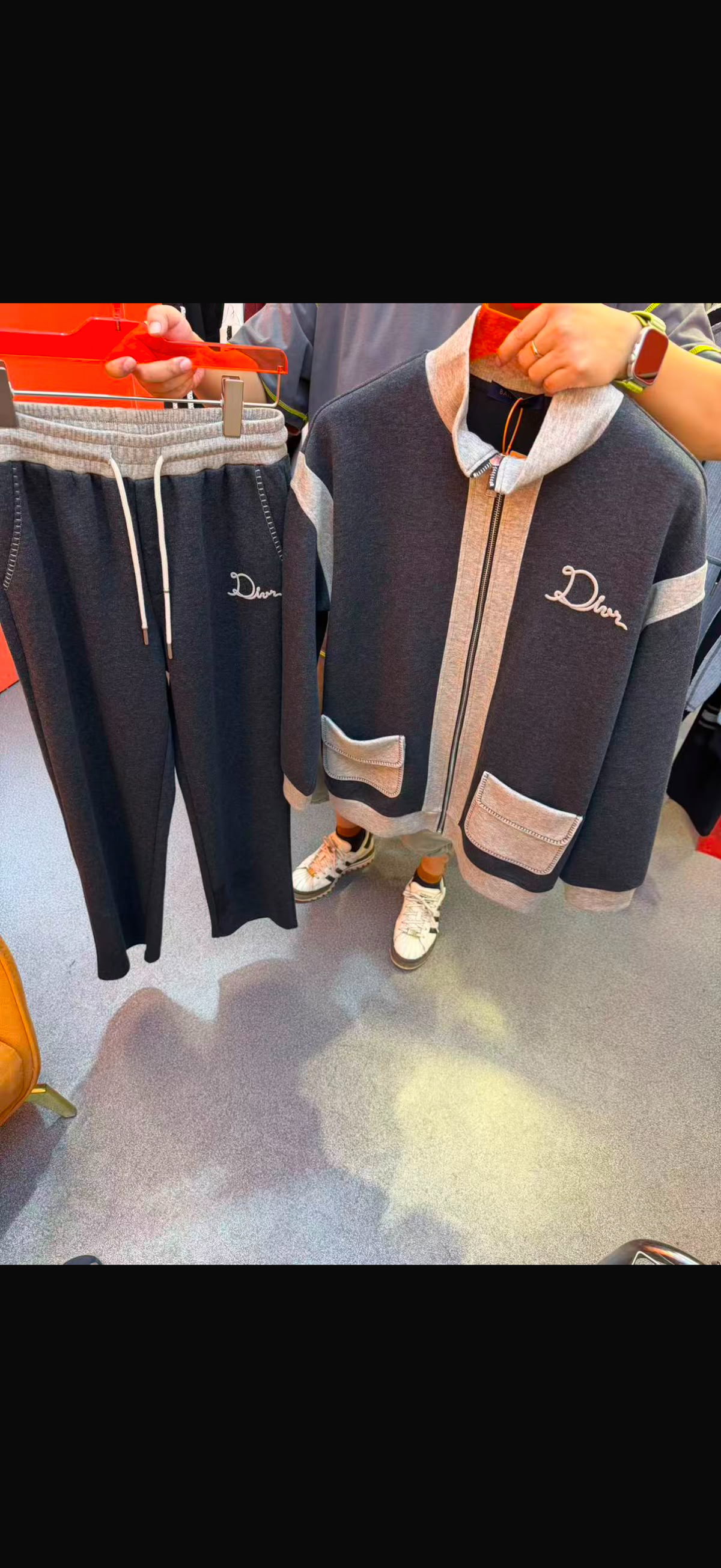 Men's Two-Color Zip-Up Jacket & Track Pants Set