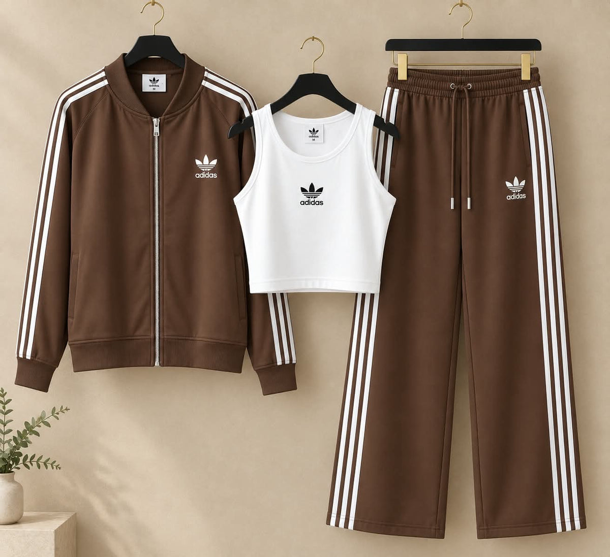 Three-Piece Striped Tracksuit Set