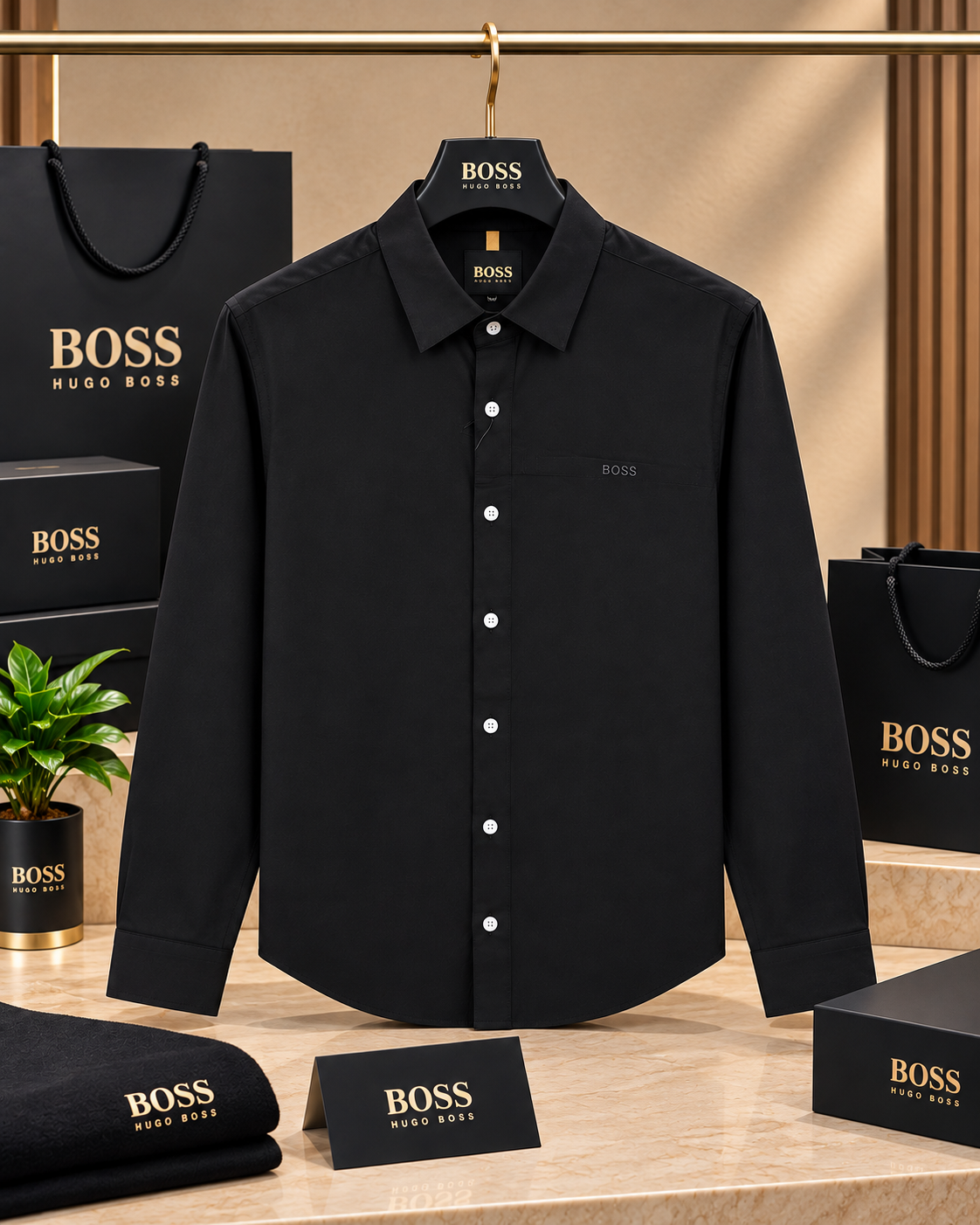 Long-Sleeve Linen Button-Down Shirt