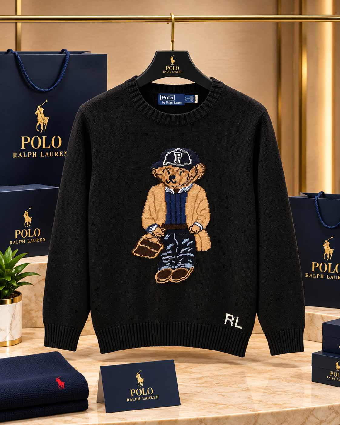 Heritage Mascot Graphic Crewneck Knit Sweater