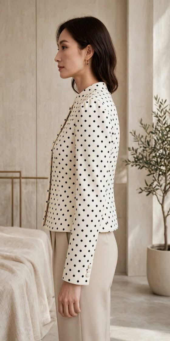 Premium Polka Dot Tailored Women’s Blazer