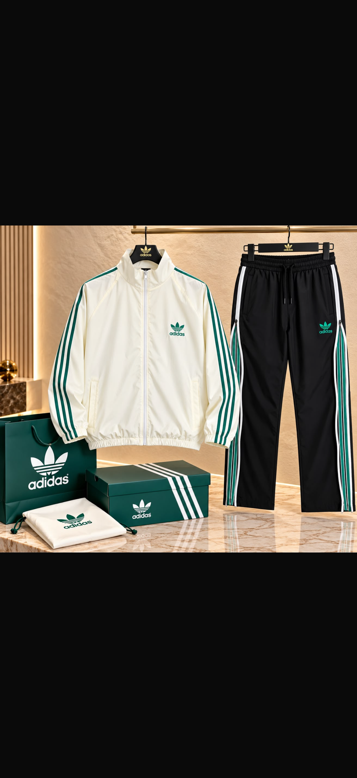 Premium Classic Striped Track Jacket & Jogger Set