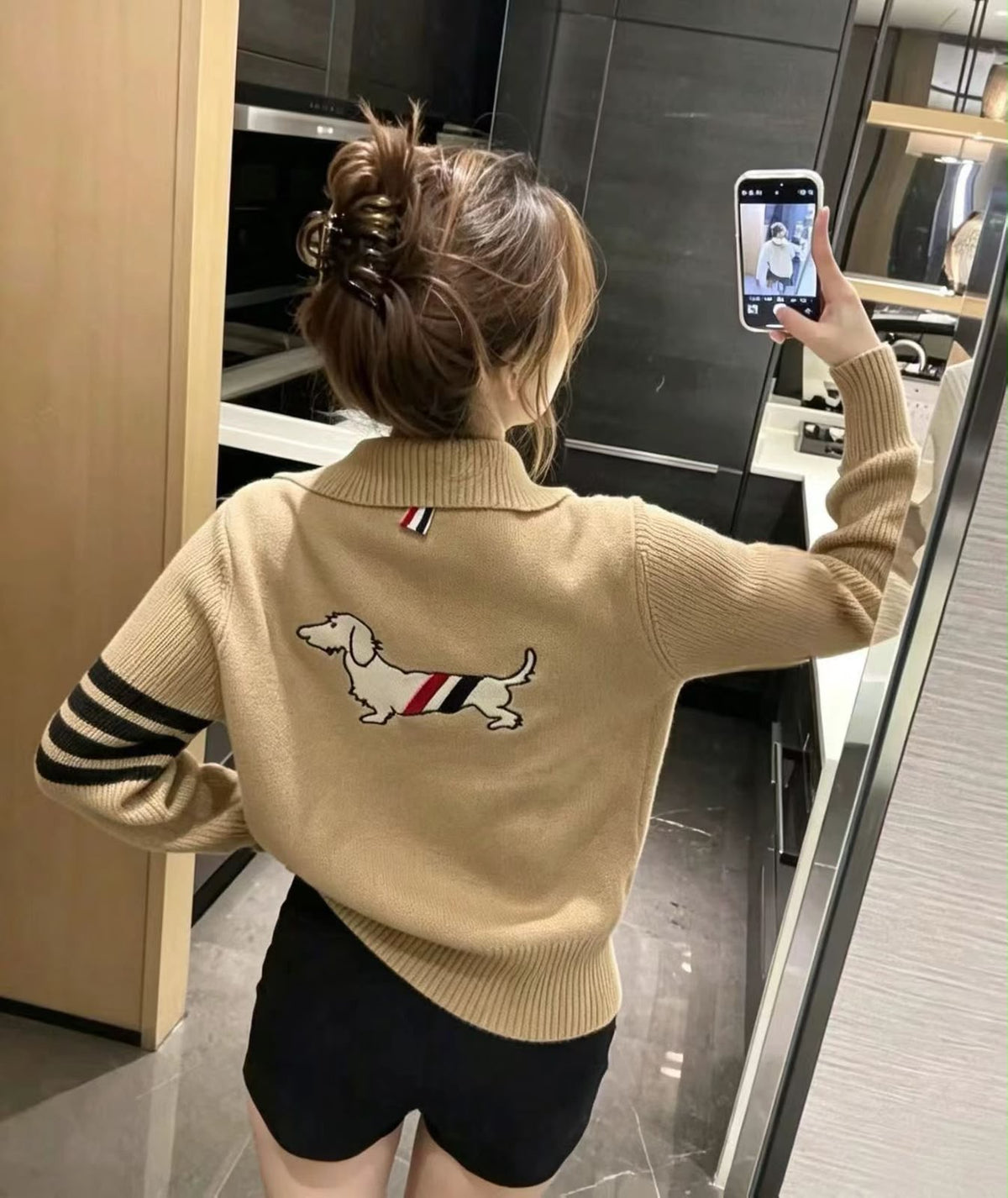 Premium Women’s Knitted Cardigan Jacket – Classic Striped Design