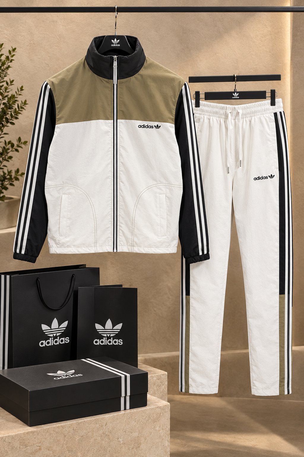 Retro Color-Blocked Tracksuit Se