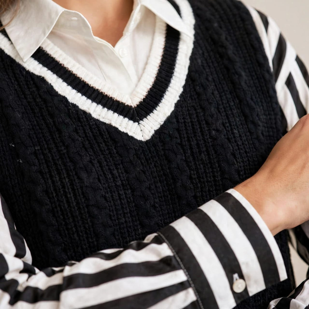 IMPORT-EDITION STRIPED SWEATER SHIRT