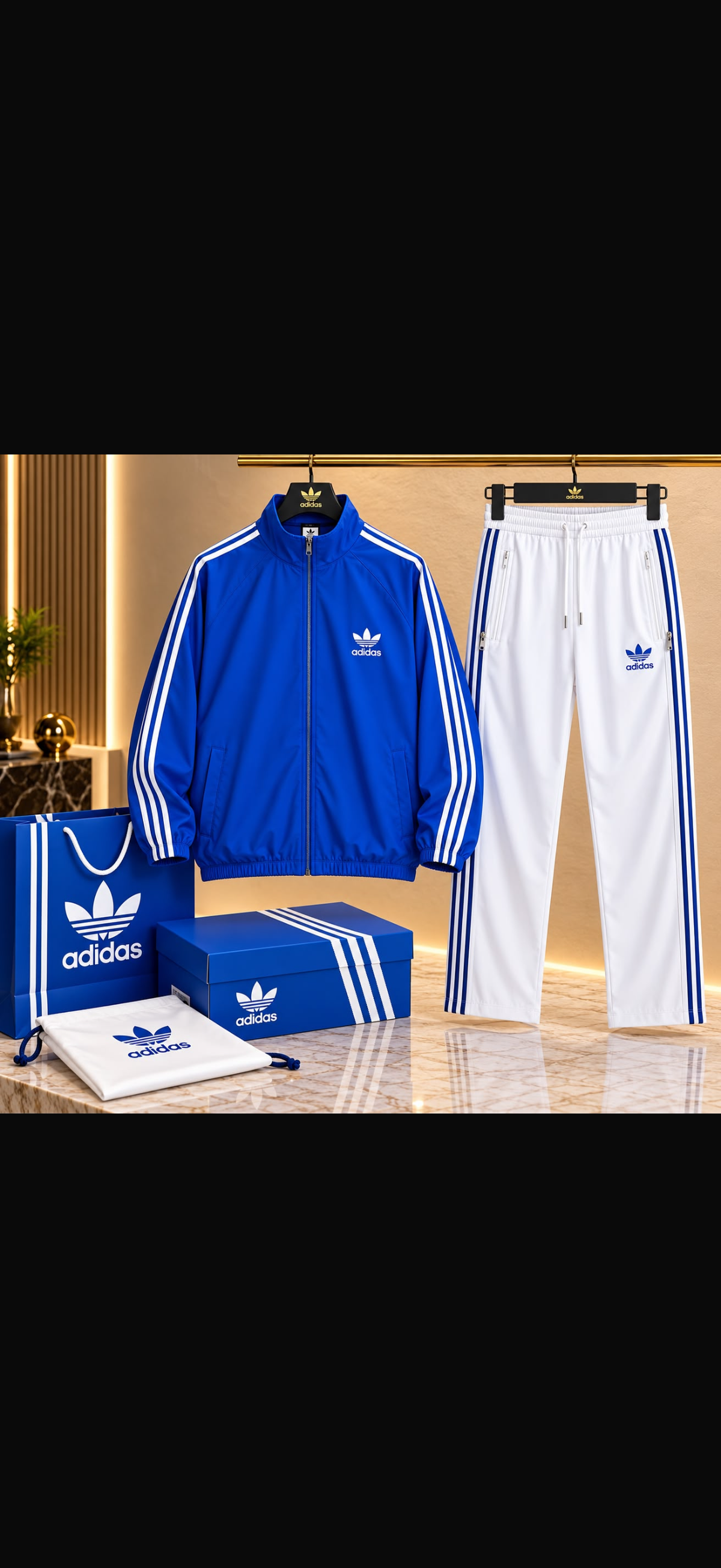 Premium Classic Striped Track Jacket & Jogger Set