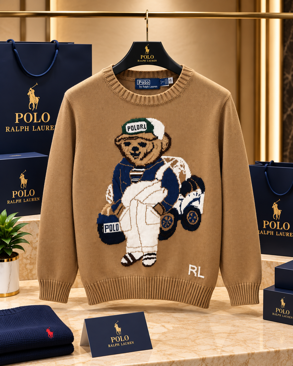 Heritage Mascot Graphic Crewneck Knit Sweater