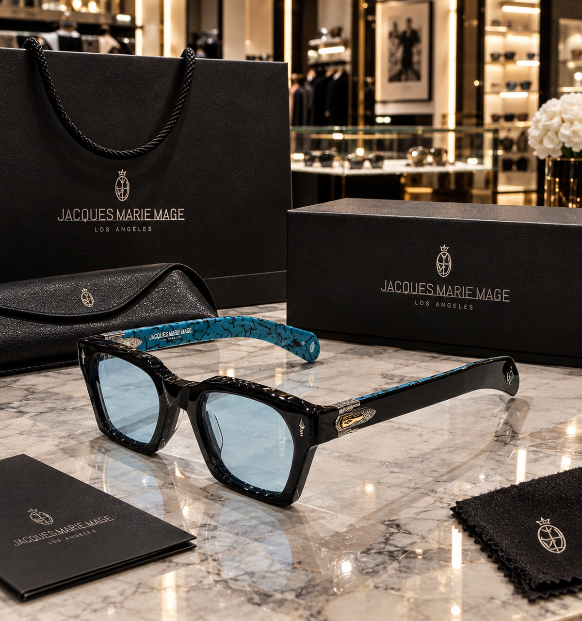 Artisanal Thick-Frame Square Sunglasses – Luxury Edition