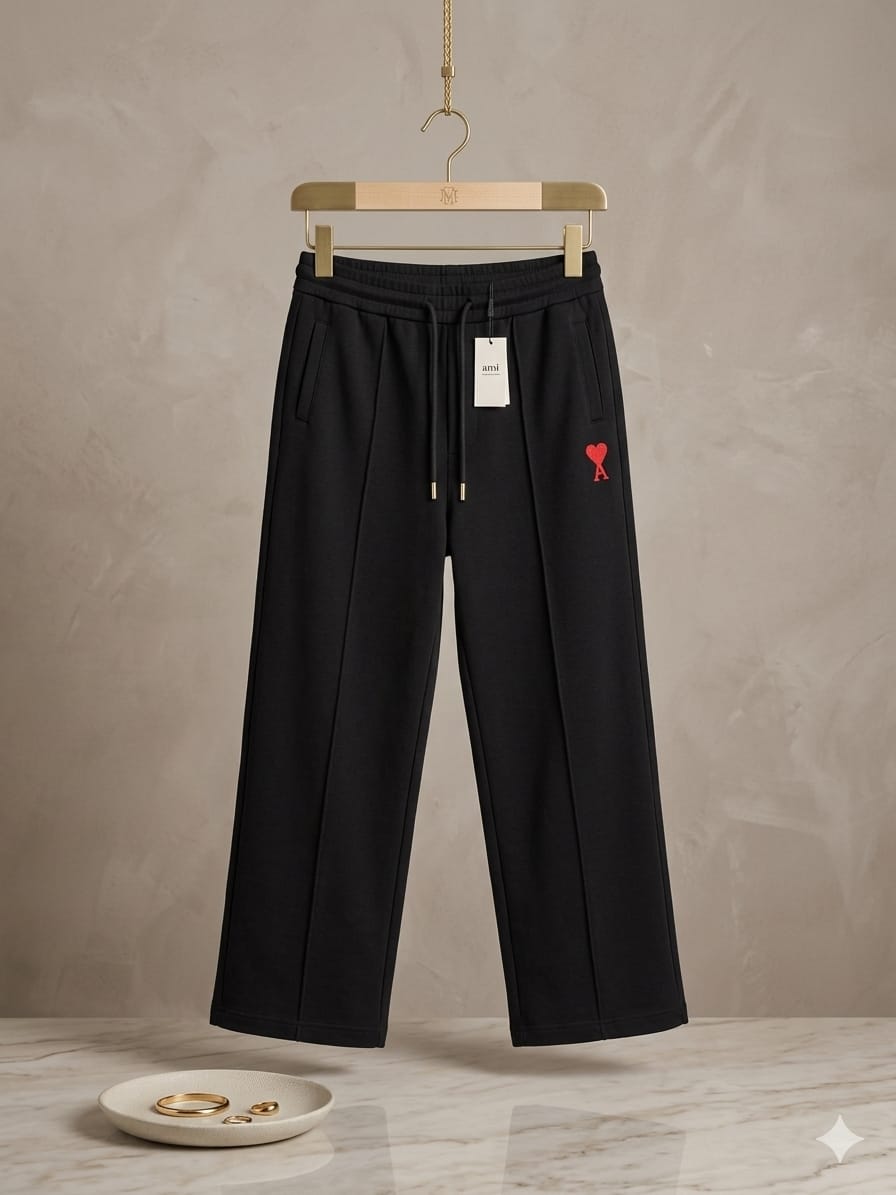 Premium Embroidered Full-Zip Hoodie & Pintuck Sweatpants Tracksuit Set