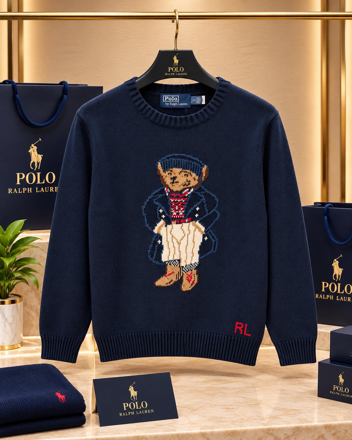 Heritage Mascot Graphic Crewneck Knit Sweater