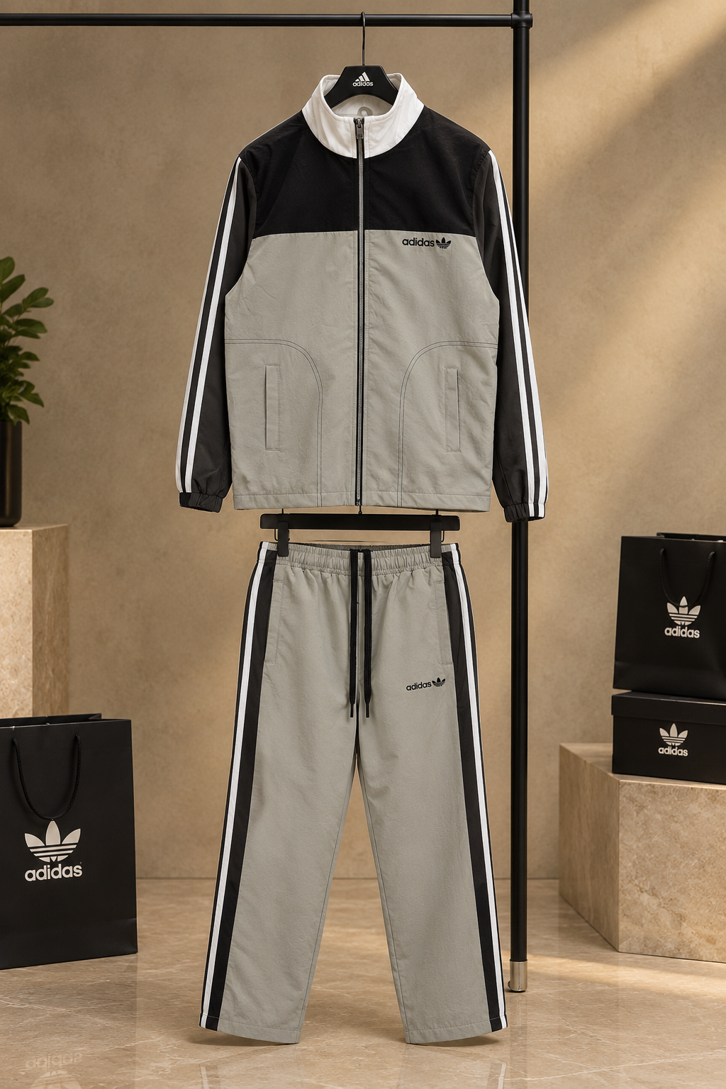 Retro Color-Blocked Tracksuit Se