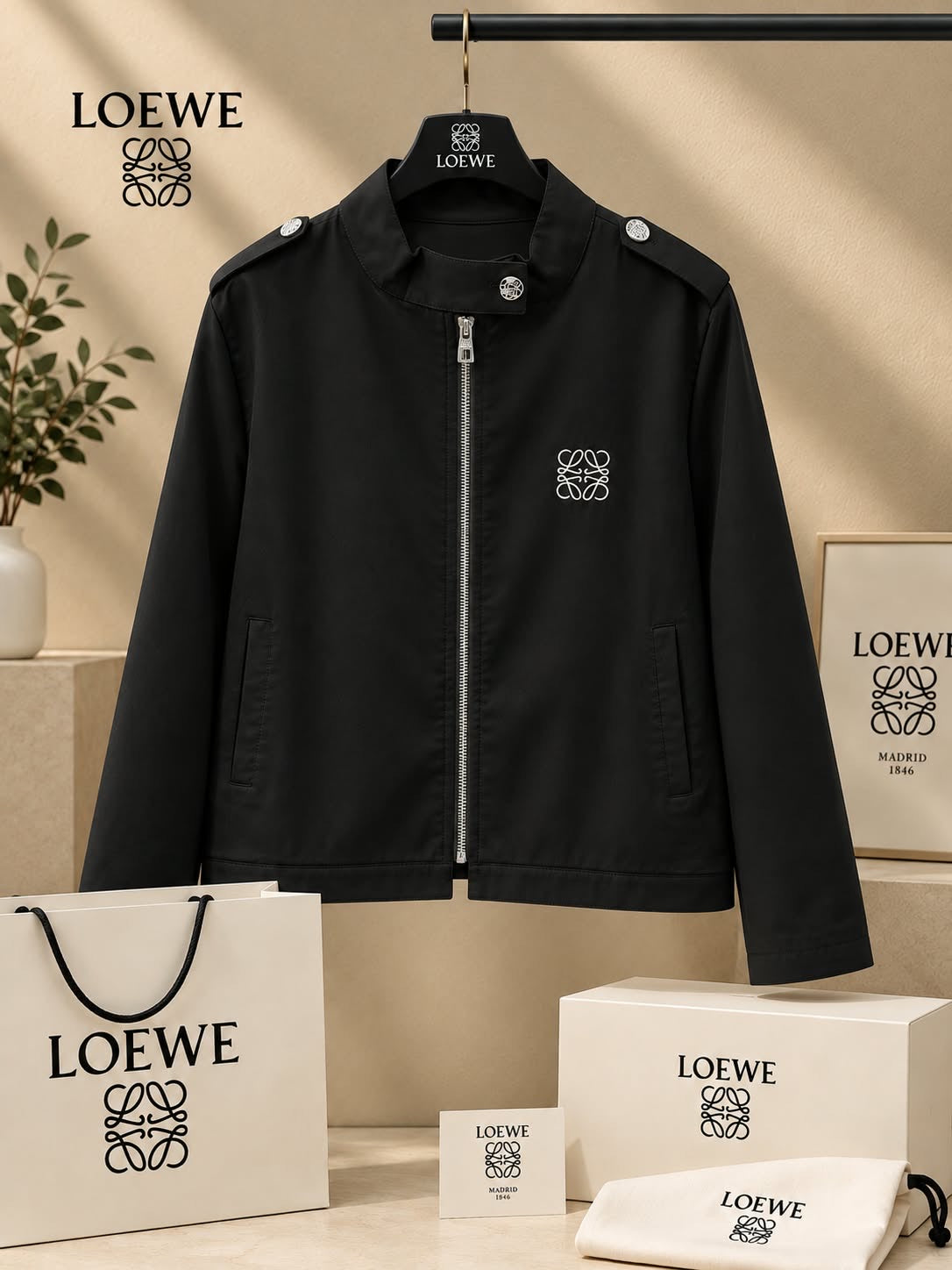 Premium Logo Detail Zip-Up Jacket