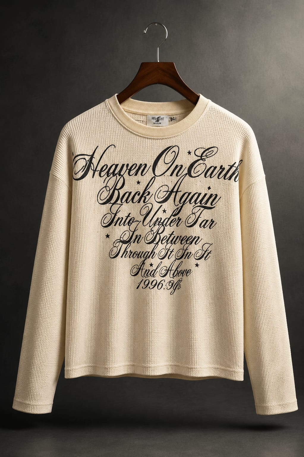 Premium Boxy Fit Waffle Knit Graphic T-Shirt (Men)