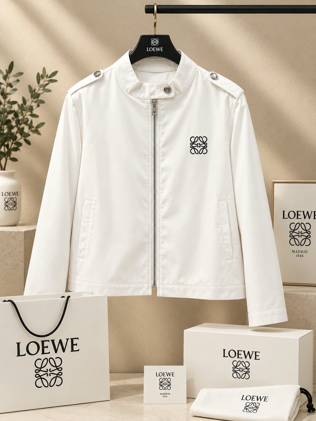 Premium Logo Detail Zip-Up Jacket