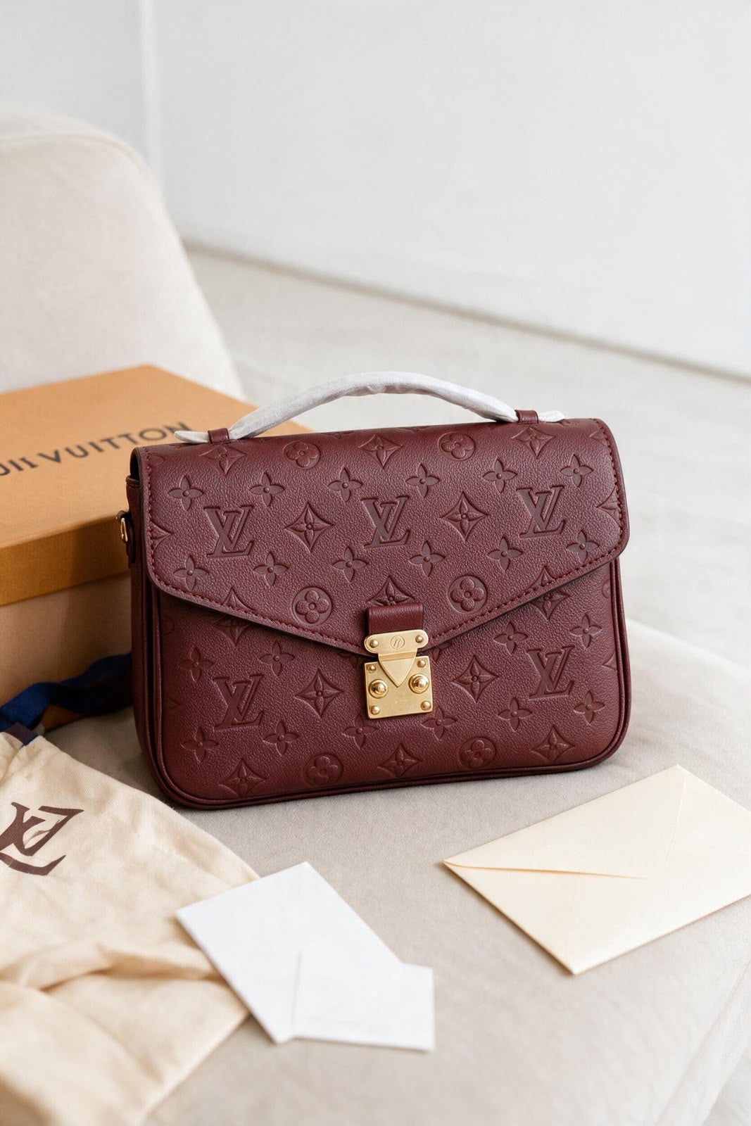 Luxury Embossed Monogram Top Handle Handbag | Elegant Flap Bag