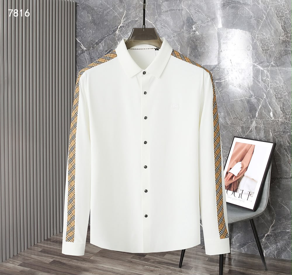 Men’s Premium Full-Sleeve Check Panel Shirt