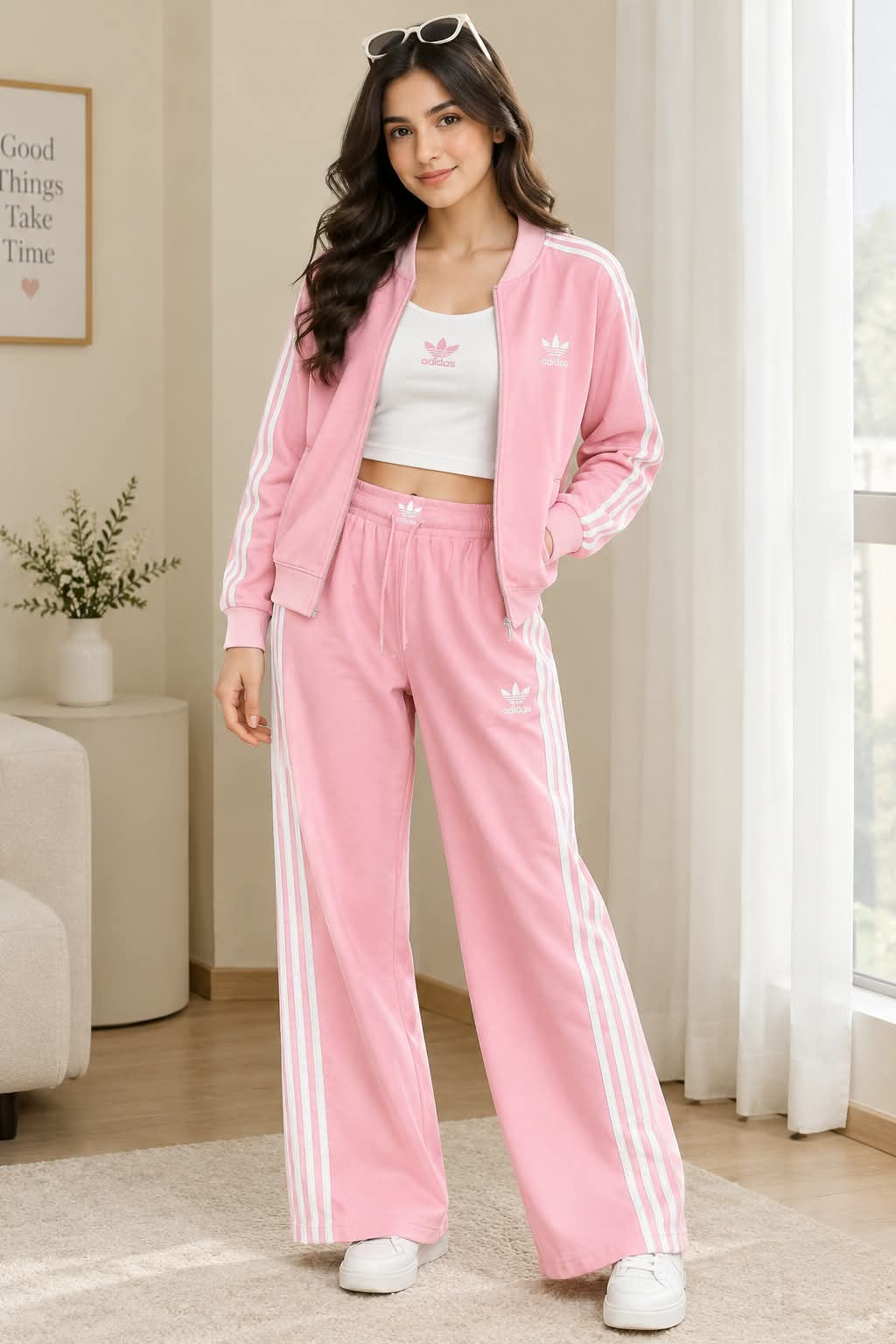 Three-Piece Striped Tracksuit Set