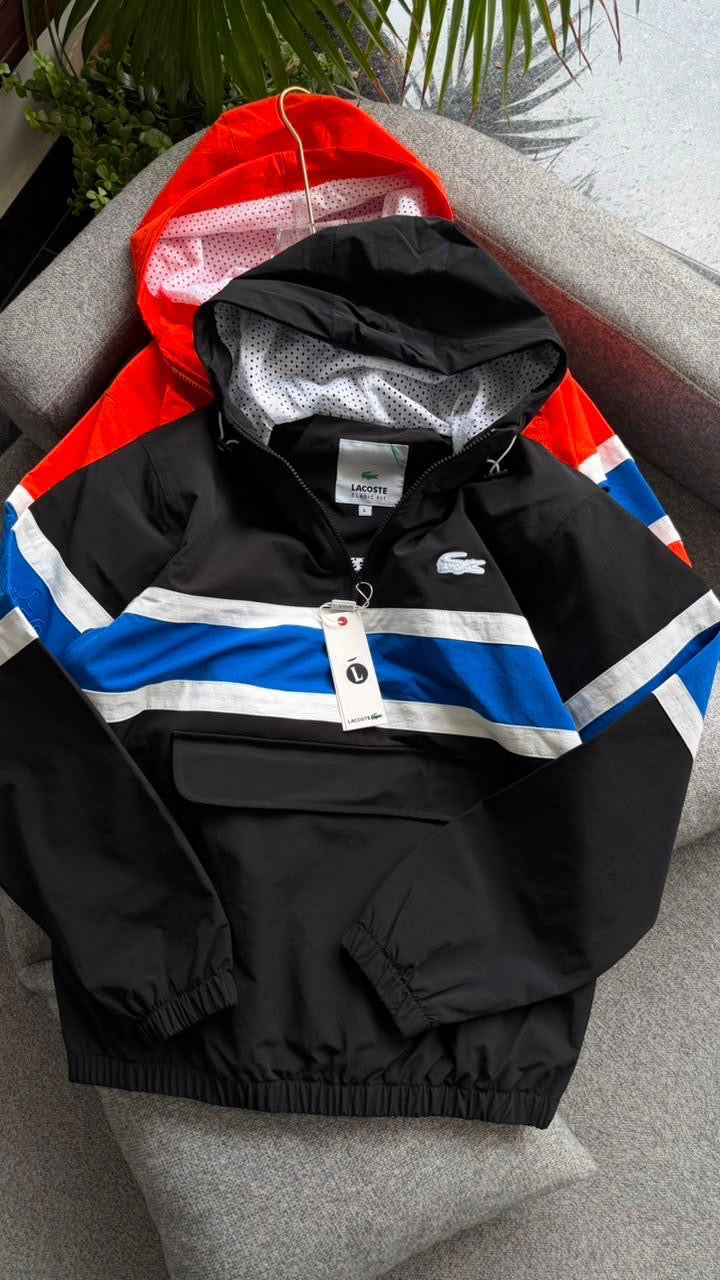 Colorblock Hooded Windbreaker Anorak Jacket