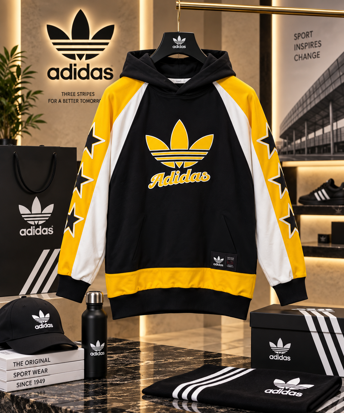 Retro Star Graphic Oversized Hoodie