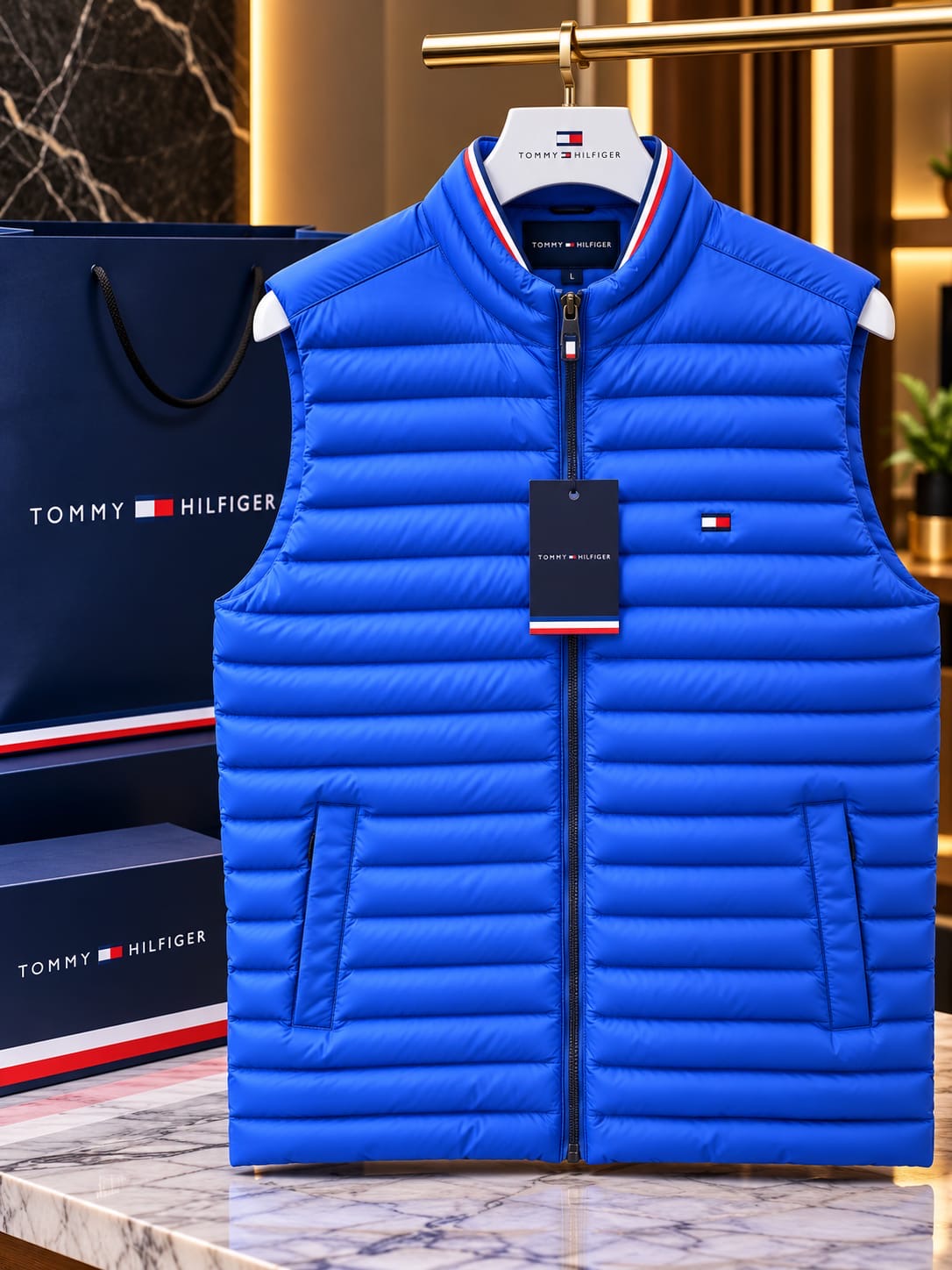 Lightweight Quilted Stand-Collar Puffer Vest