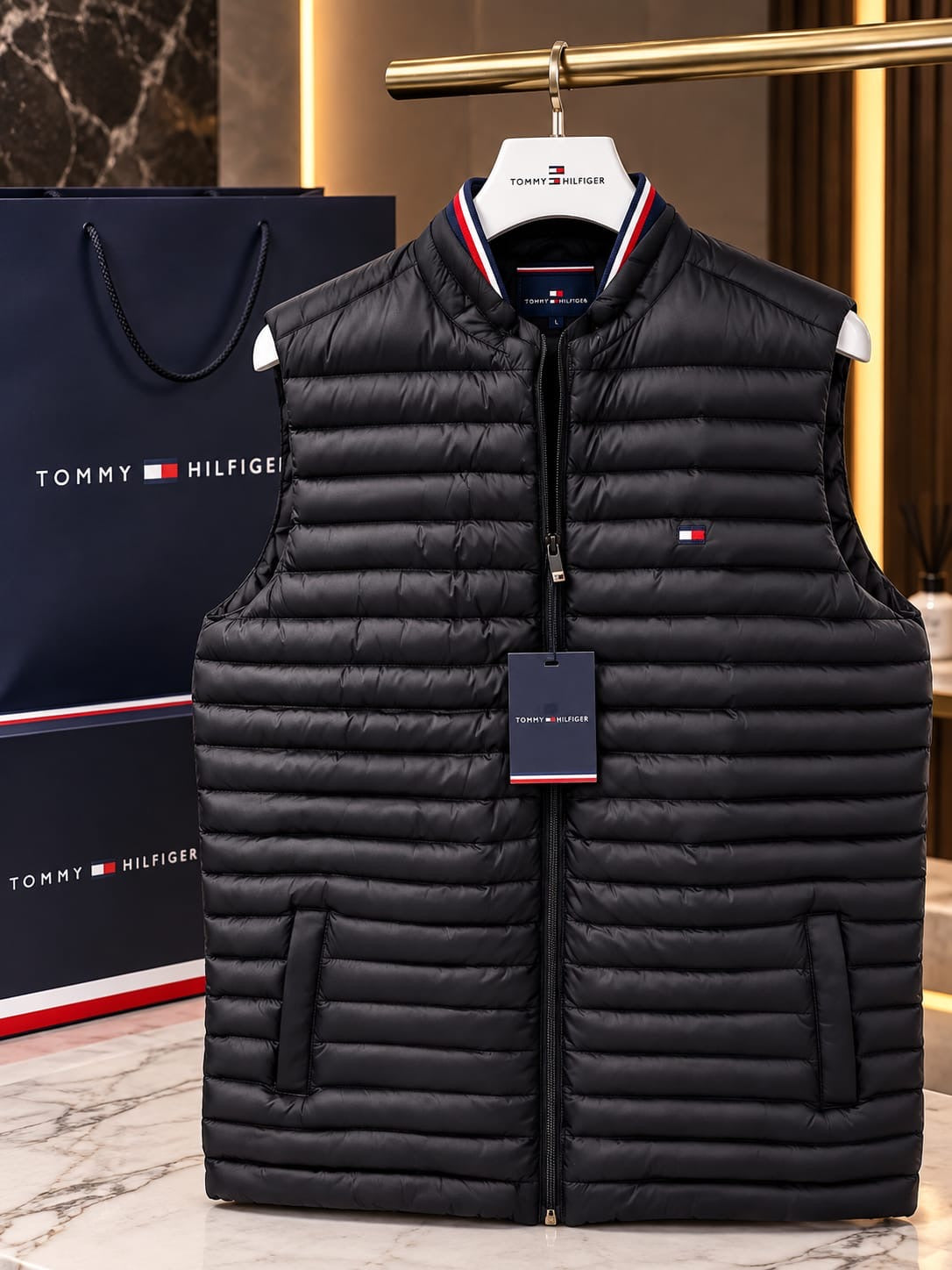 Lightweight Quilted Stand-Collar Puffer Vest