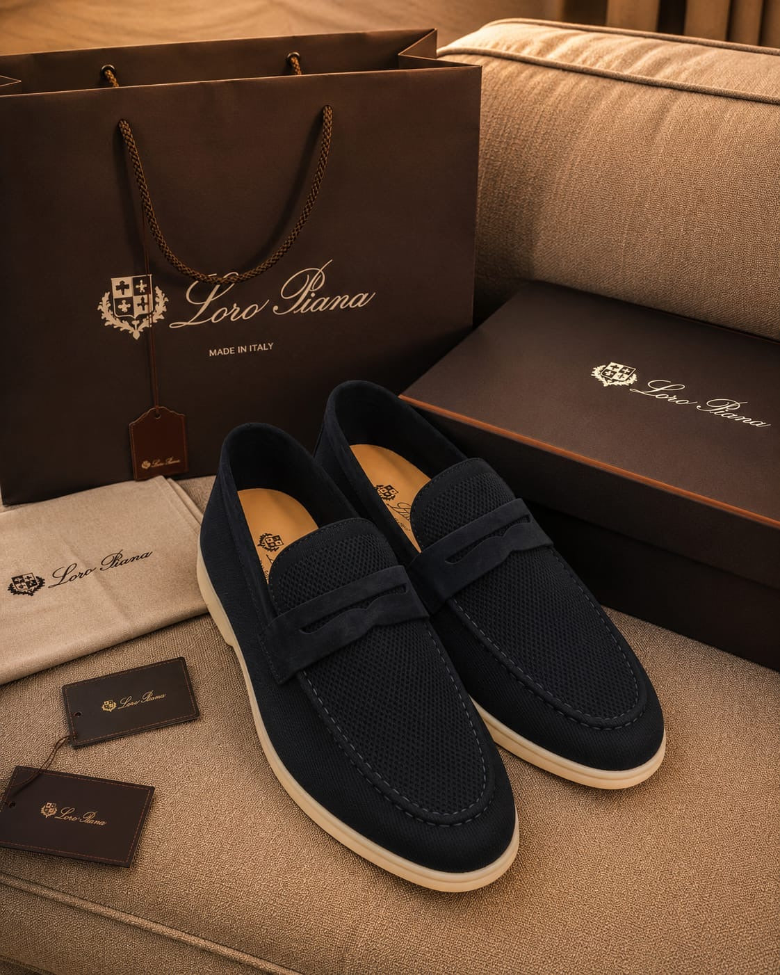 Men’s Premium Knit Loafers – Luxury Casual Slip-On Shoes
