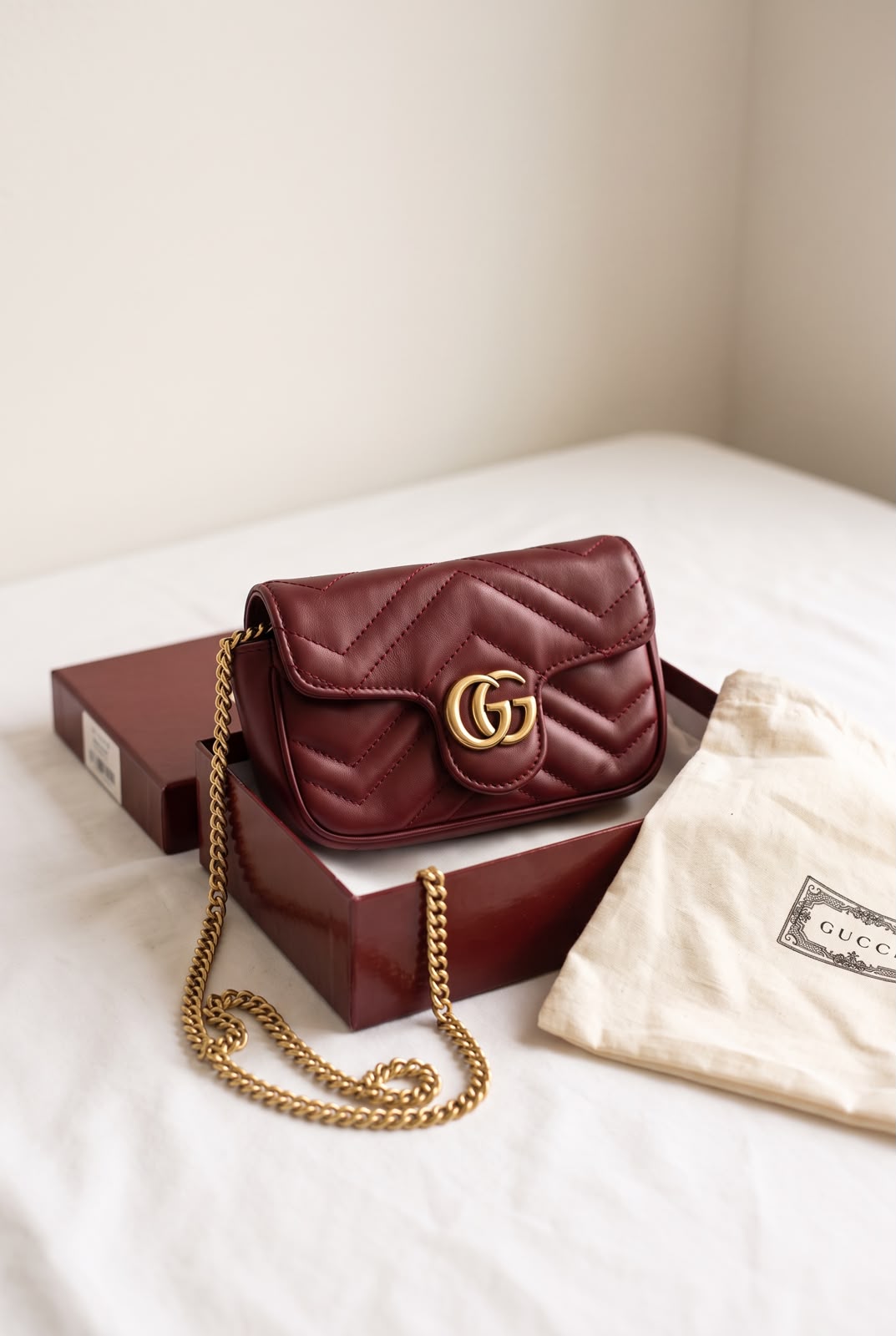Luxury GG Marmont Style Quilted Chain Shoulder Bag | Elegant Mini Flap Bag