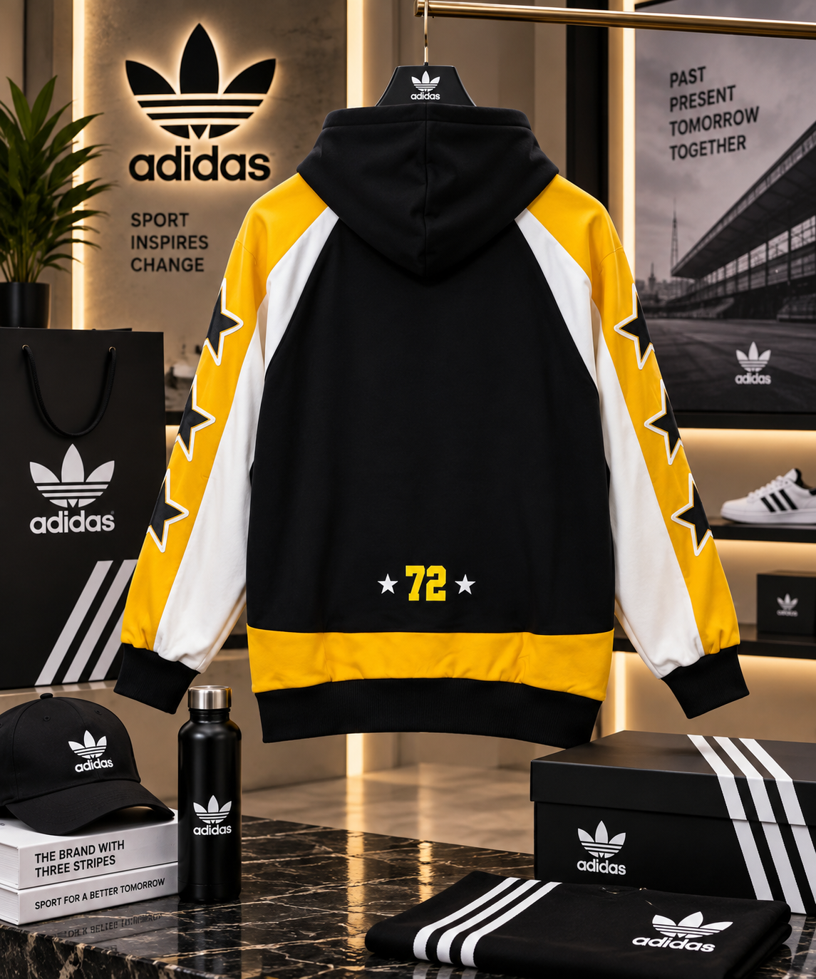 Retro Star Graphic Oversized Hoodie