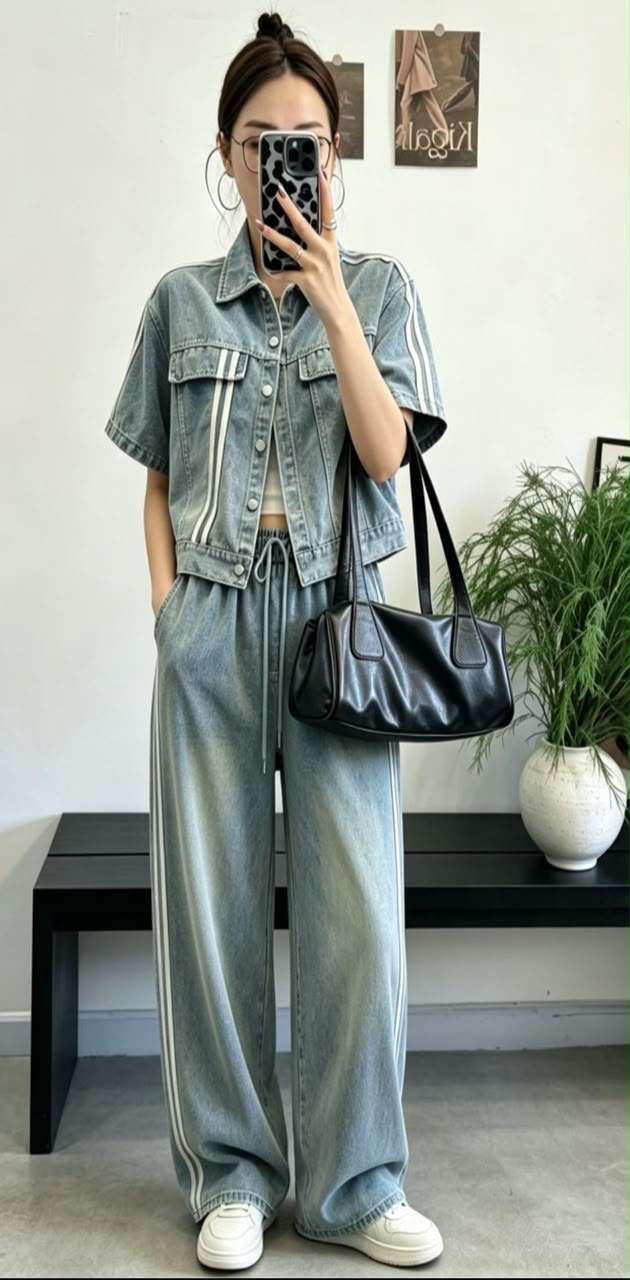 Luxe Washed Denim Co-Ord Set (Women)