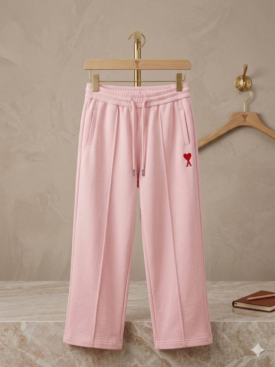 Premium Embroidered Full-Zip Hoodie & Pintuck Sweatpants Tracksuit Set