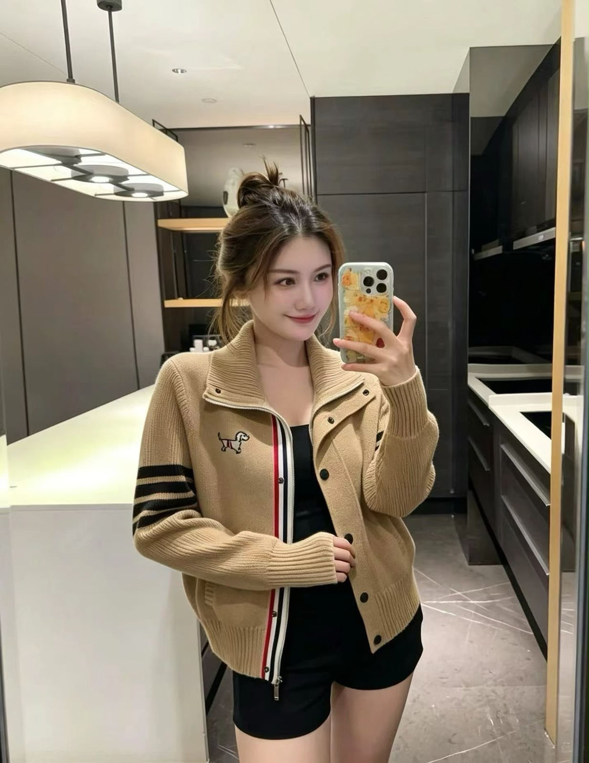 Premium Women’s Knitted Cardigan Jacket – Classic Striped Design
