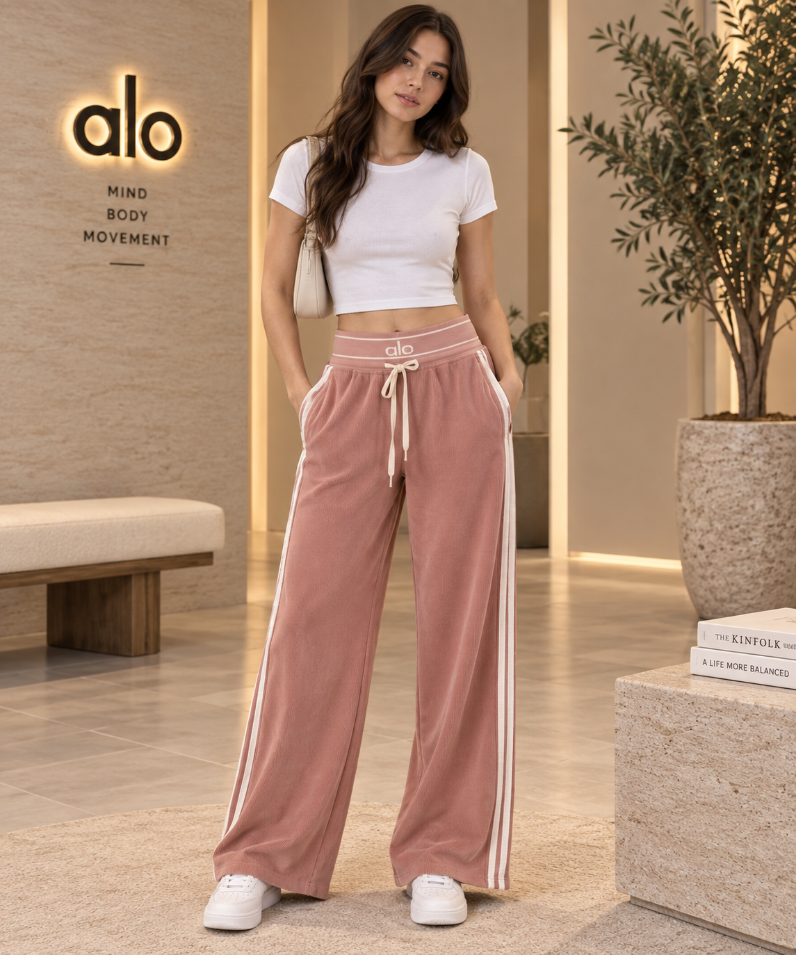 Premium Light Corduroy Wide-Leg Lowers