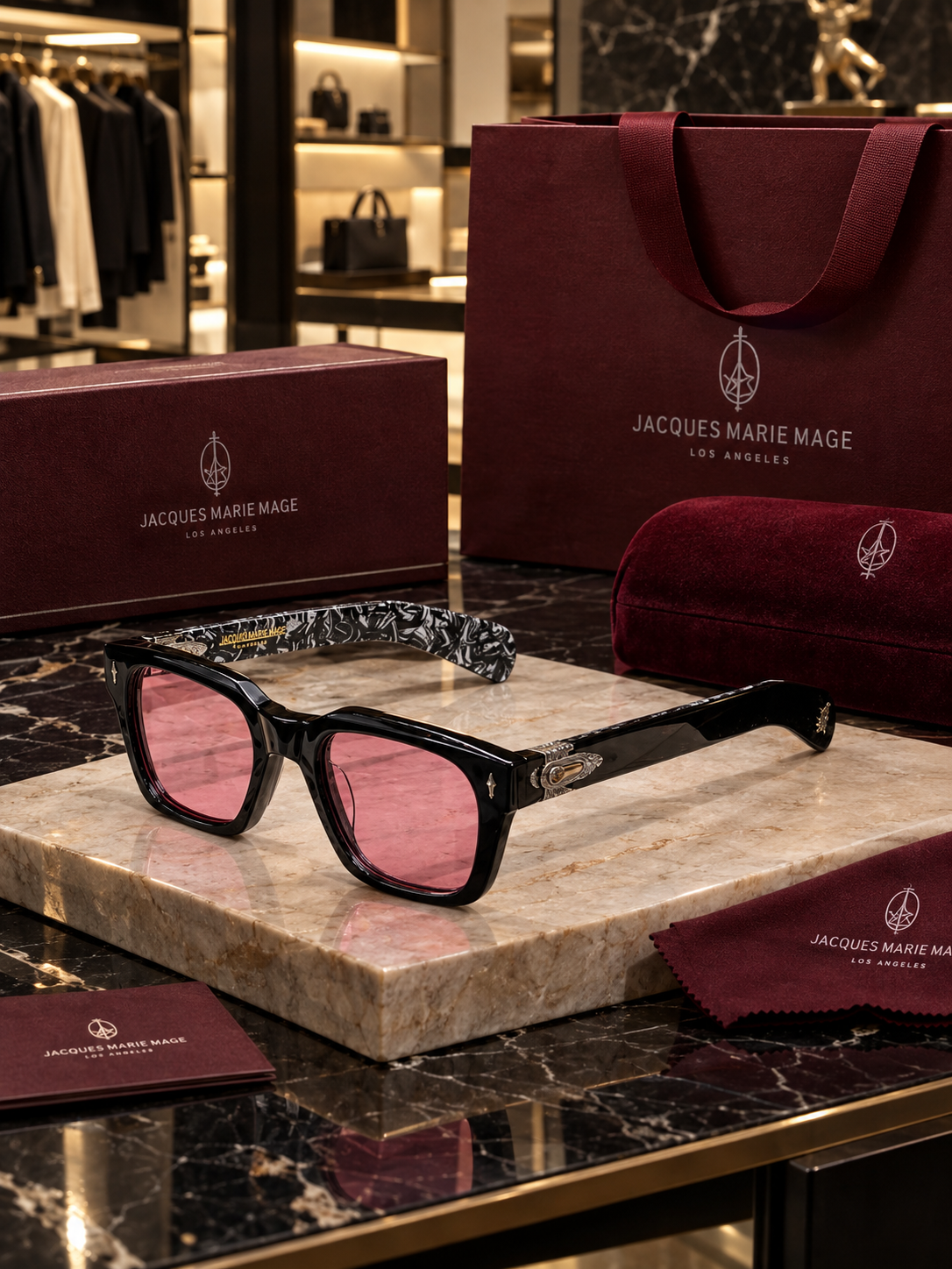 Artisanal Thick-Frame Square Sunglasses – Luxury Edition