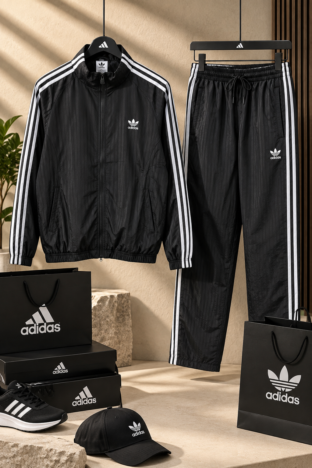 Premium 3-Stripe Track Co-Ord Set