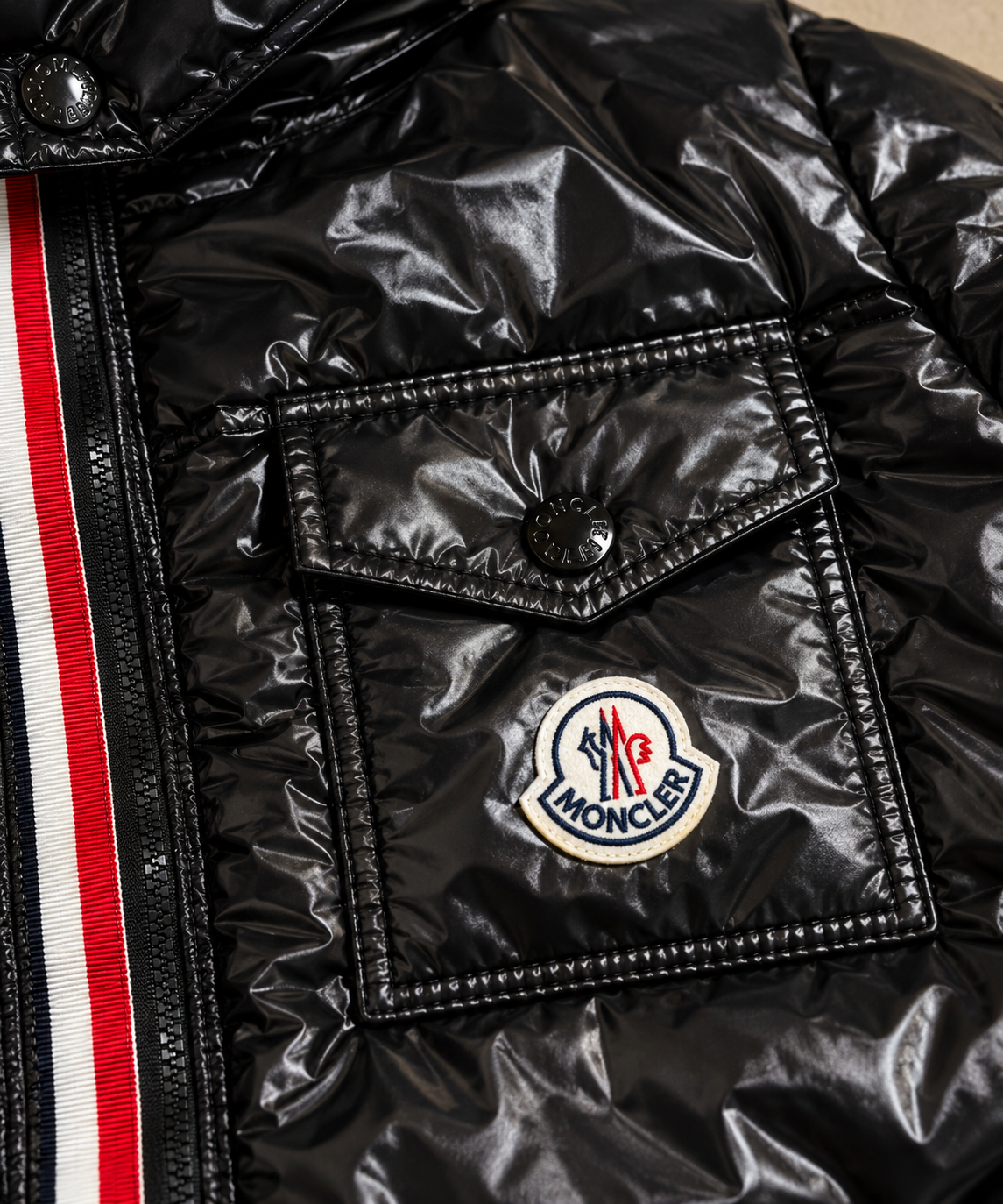 Men's Glossy Lacquered Hooded Down Puffer Jacket
