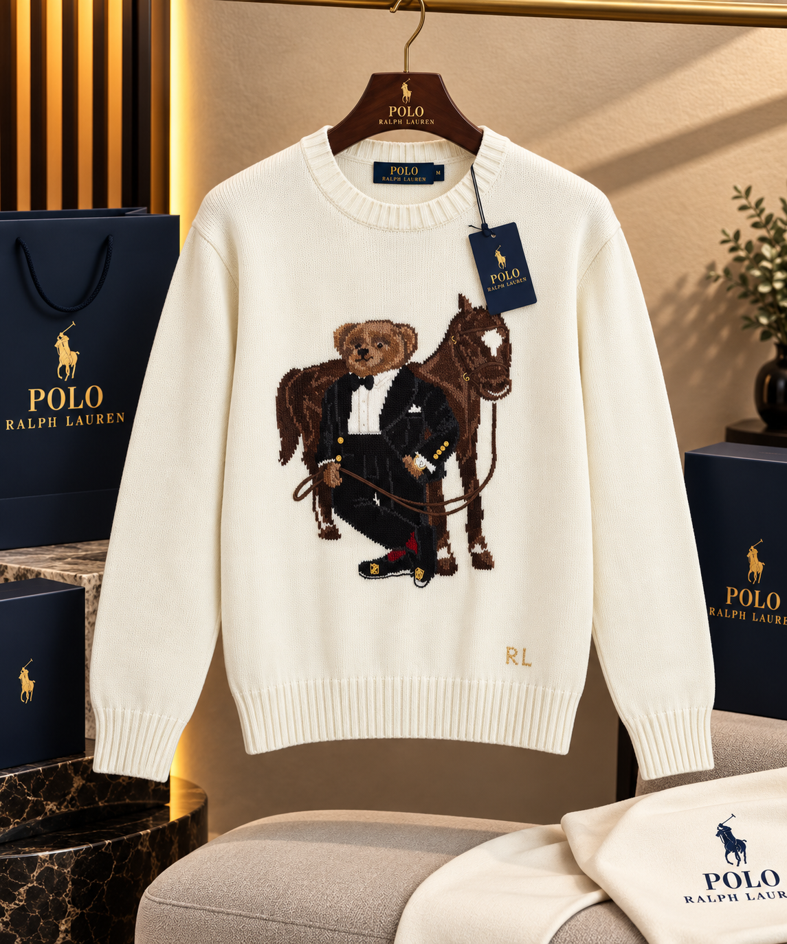 Preppy Heritage Intarsia Knit Graphic Pullove