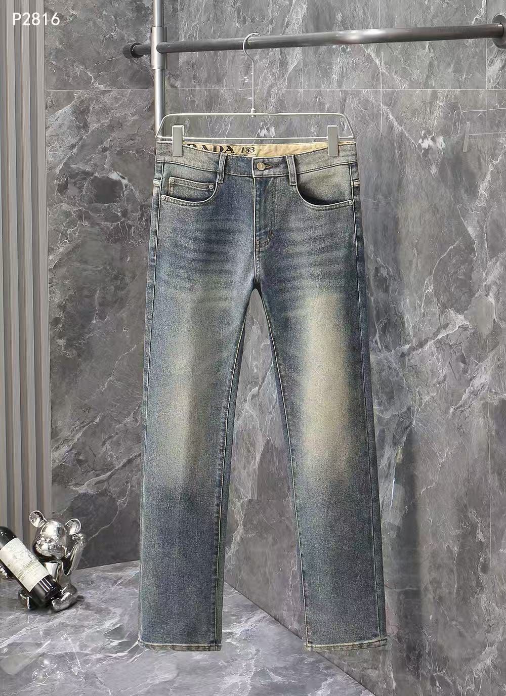 Full-Length Relaxed Fit Jeans for Men | Designer Pocket Detailing