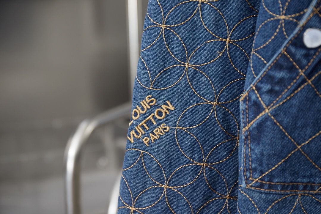 LV Signature Embroidered Denim Blouson