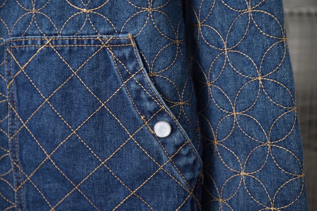 LV Signature Embroidered Denim Blouson