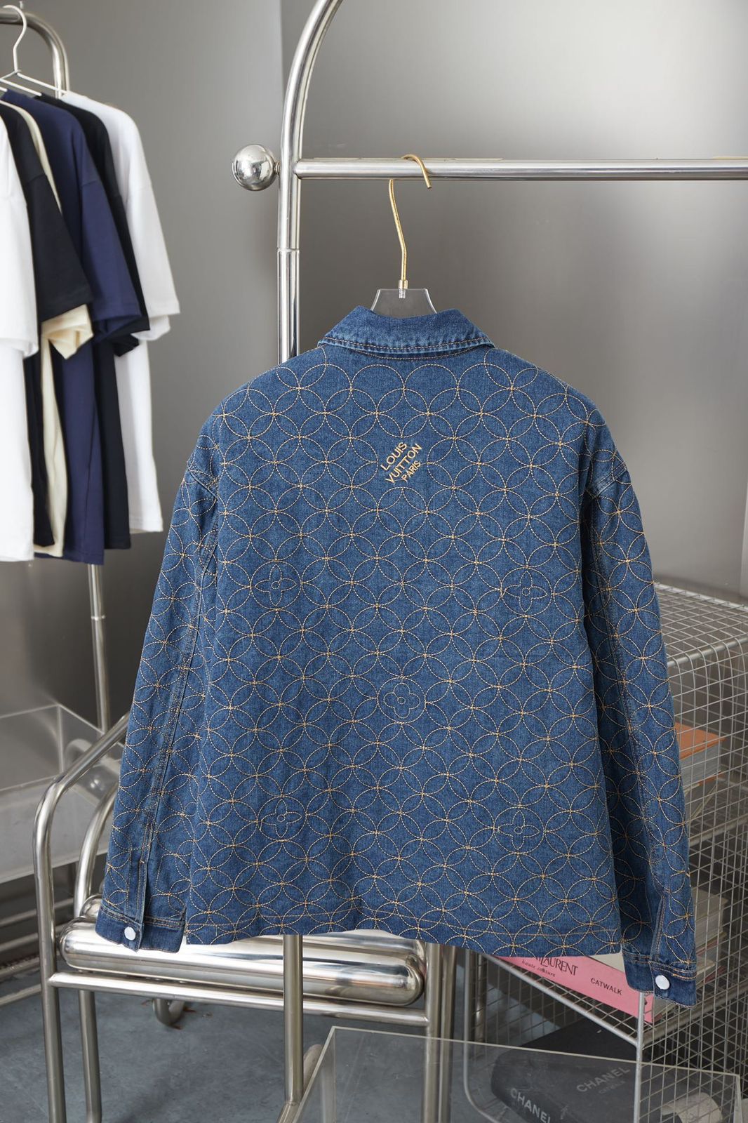 LV Signature Embroidered Denim Blouson