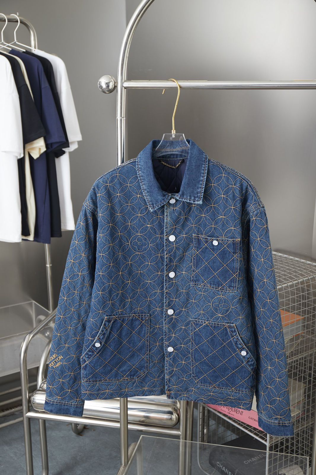 LV Signature Embroidered Denim Blouson