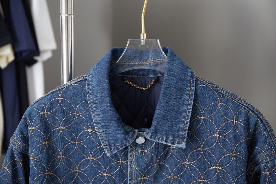 LV Signature Embroidered Denim Blouson
