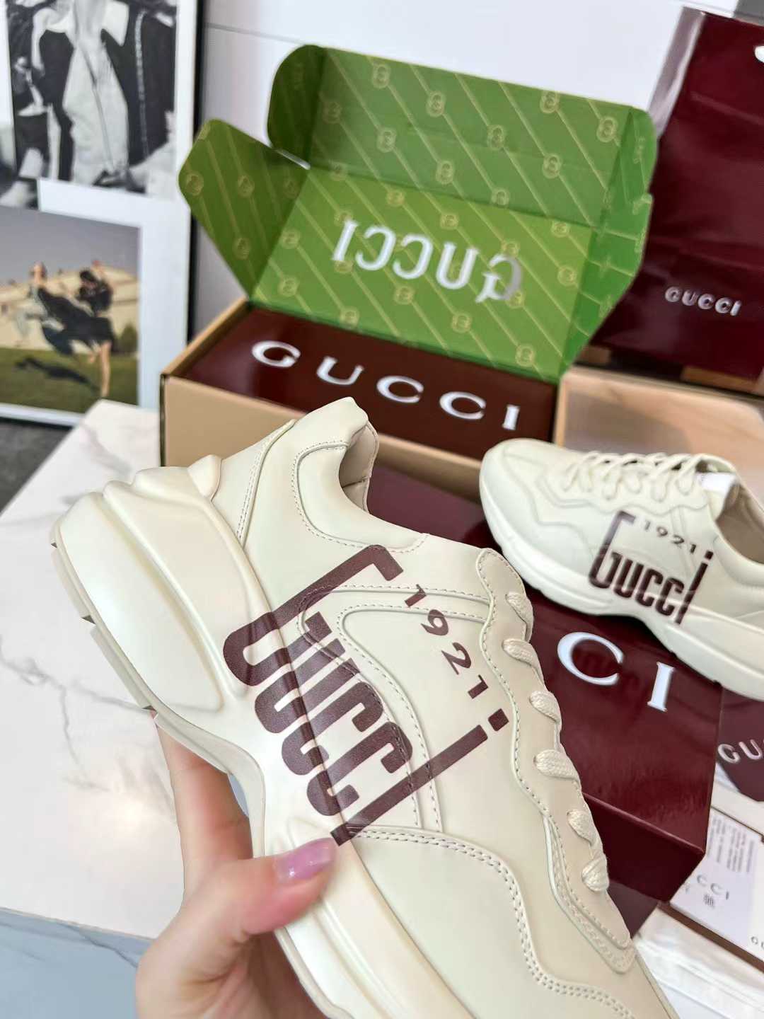Gucci Rhyton 1921 Beige Sneakers