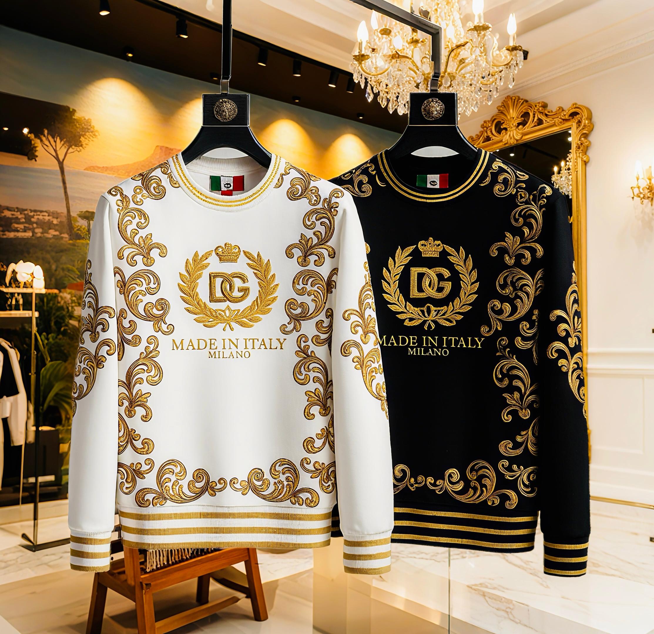 Baroque-Print Embroidered Sweatshirt