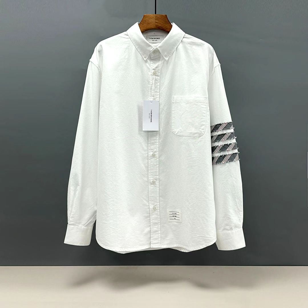 Thom Browne 4-Bar Straight-Fit Oxford Shirt