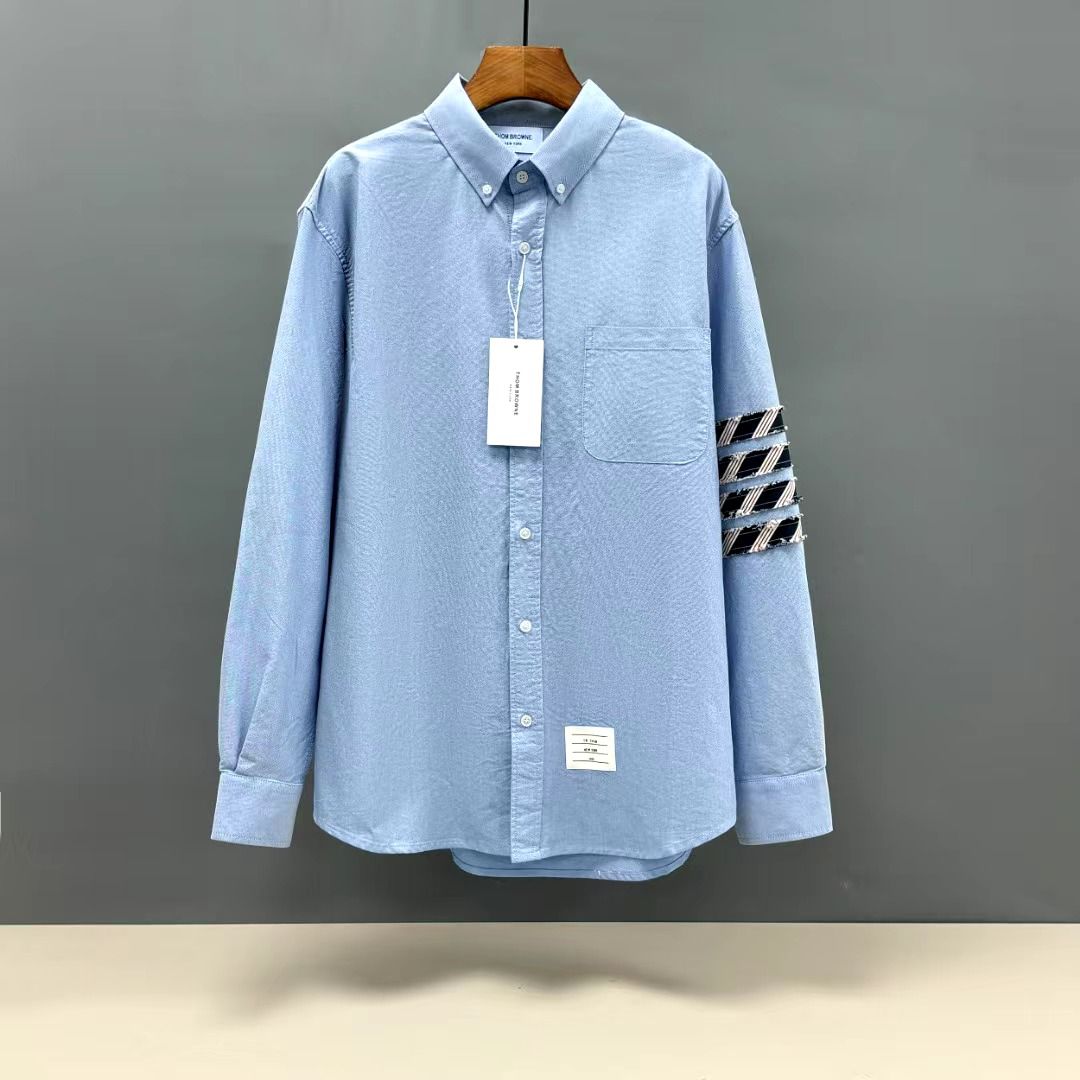 Thom Browne 4-Bar Straight-Fit Oxford Shirt
